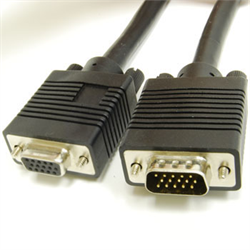 VGA Coaxial HD15 M/F Cable - 100 ft.