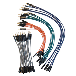 Flexible Jumper Wires - M-F, 40 Pcs