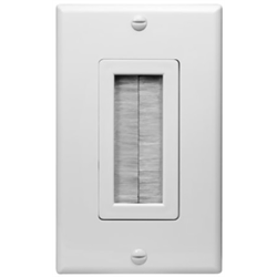 Wall Plate - Cover - Brush Style - Single - White