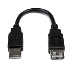 USB 2.0 A/A M/F Extension 6 inch.