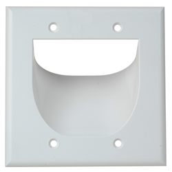 Wall Plate - Double Gang - Flush to Inner Surface Bulk Wire