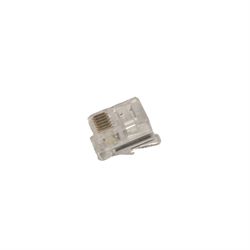 6-PIN Modular Plug - Round Solid Cable - RJ12 (sold 100/pkg) - Price per each