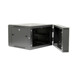 MAINFRAME Wall Mount Cabinet Double Section 6U - Black