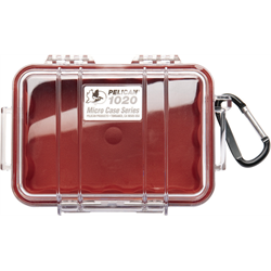 Pelican - Micro Case - Red w/ Clear Lid