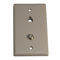 Phone/Video Wall Plate - WHITE