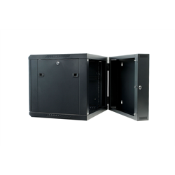 MAINFRAME Wall Mount Cabinet Double Section 9U - Black
