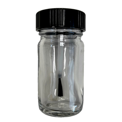 Glass Bottle w/ Brush top. 1oz Clear