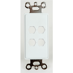 Decora Wall Plate Insert - Four Hole - White