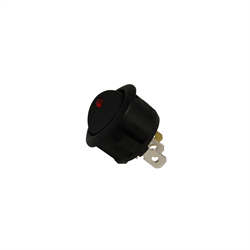 Rocker Switch - Round - 20A @ 12VDC - On-Off - RED