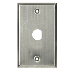 Wall Plate - Stainless Steel Single Gang Wallplate w/ 3/4” (19mm) D-hole