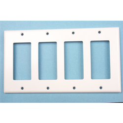 Decora Outer 4 Position Wall Plate Cover - White