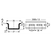WAGO - Steel carrier din rail; 35 x 15 mm; 1.5 mm thick; 2 m long; slotted