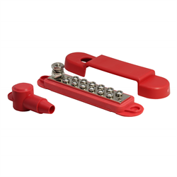 Terminal Buss Bar, 12 Point, 1/4" Post - Red