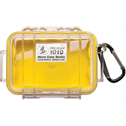 Pelican Micro Case - Yellow w/ Clear Lid