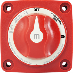 Blue Sea Systems - Battery Switch ON/OFF w/ RED Knob