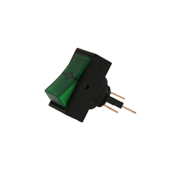 Rocker Switch - Green LED - 30A - 12-14VDC - On-Off