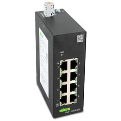 WAGO - Ethernet Switch 8 Port 10/100 Din Rail 18-30 vdc