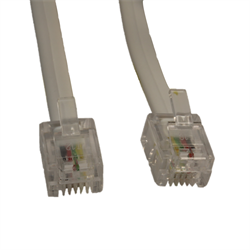 Telephone Line Cord (4C) - 7ft. - Plug/Plug - WHITE