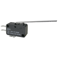 MICROSWITCH 15A/125/250VA - Hinge Lever - Long