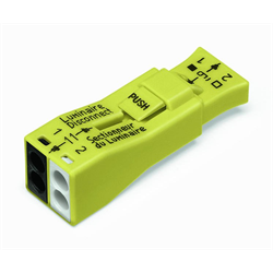 WAGO - Luminaire disconnect connector; 2-pole; 4,00 mm²; yellow (25pc/pkg)