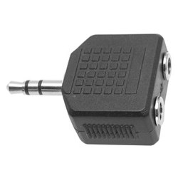 3.5mm Stereo Y-Adapter - 2 Jacks to 1 Plug
