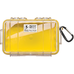 Pelican - Micro Case - Yellow w/ Clear Lid