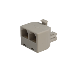 Modular "T" Adapter - 4 Conductor - WHITE