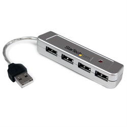 4 Port USB 2.0 Hub with Build-in Cable
