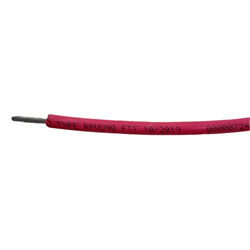 Cable, Photovoltaic, 10 AWG,  Tinned Solar Wire 2000V, RED
