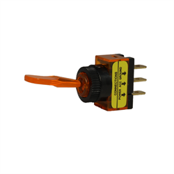 Toggle Switch - Amber LED - 20A - 12-14VDC - On-Off