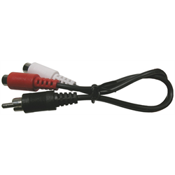 2 RCA Jack / 1 RCA Plugs Y-Cable