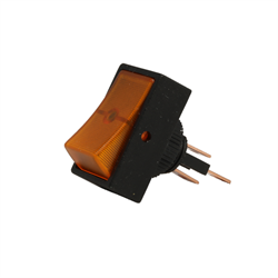 Rocker Switch - Amber LED - 30A - 12-14VDC - On-Off