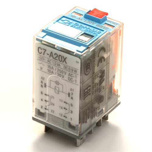 Releco Relay DPDT 8-Blade W/Light | Ko-Hen Electronics Supply Ltd.