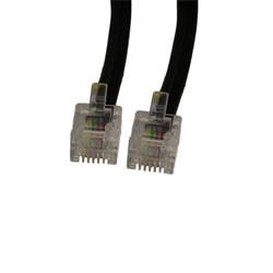 Telephone Line Cord (4C) - 25ft. - Plug/Plug - BLACK