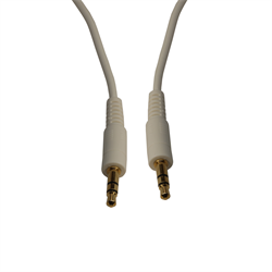 3.5mm Plug to 3.5MM Stereo Plug - 3 ft. -  WHITE