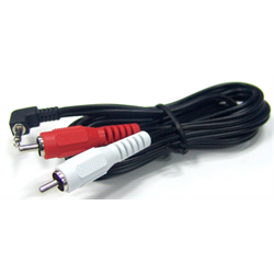 R/A 3.5mm STEREO Male to 2 RCA Plugs - 6'