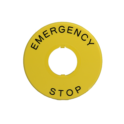idec - HW Nameplate, "EMERGENCY STOP"