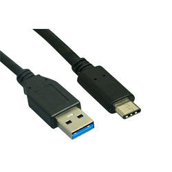 USB 3.1 Type C Male to USB-A Male Device Cable, 1ft