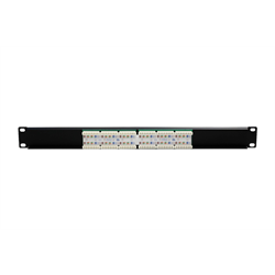 Patch Panel - CAT6 - 12 Port - Loaded Patch Panel