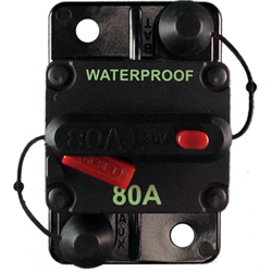 Circuit Breaker - Waterproof - Hi Amp Manual Reset - 80A