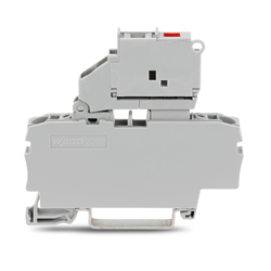 WAGO - Fuse terminal block w/pivoting fuse holder;end plate w/120V LED Indicator