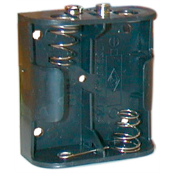 Battery Holder 2-C Cell, 9V Snap