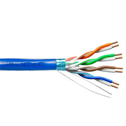 CAT5e Cable - Solid, SHIELDED, 350MHz,  BLUE - / meter