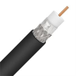 RG6, BLACK, Coax Cable - 1000FT