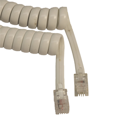 Hand Set Cord - 25ft. - Plug/Plug - WHITE