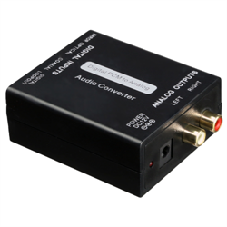 Digital Coaxial or Toslink to Stereo RCA Audio Converter